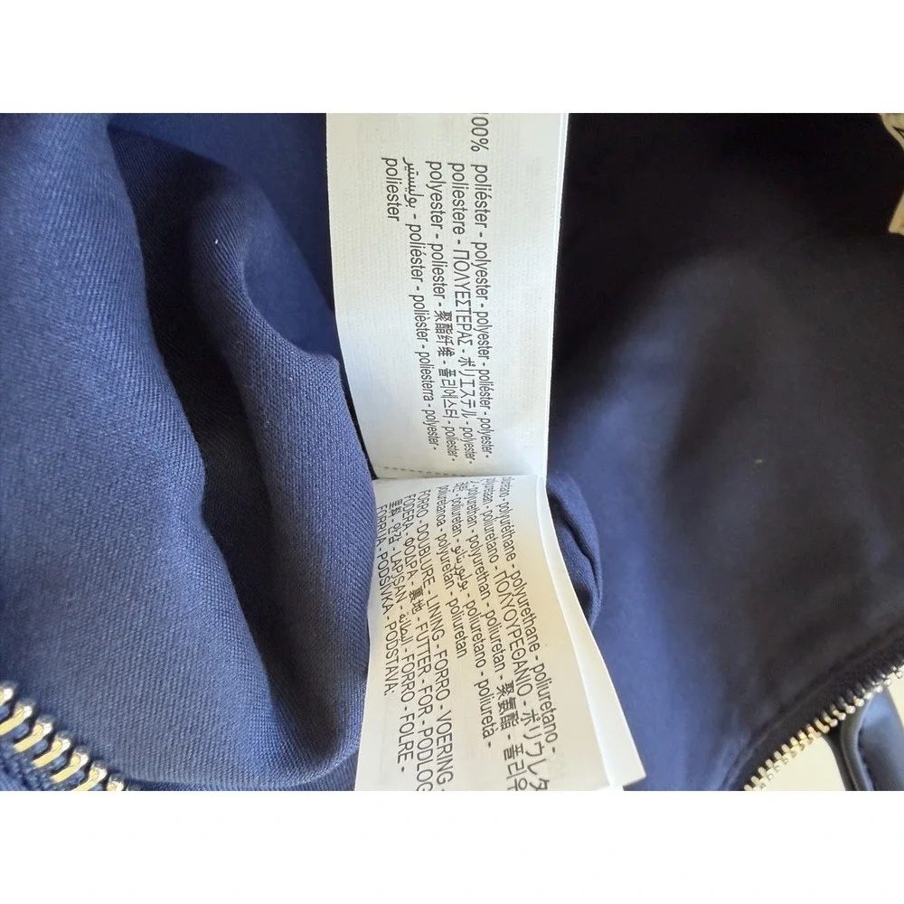Zara Blue Nylon Tote Bag Purse‎ Capsule Bonjour Le Monde French Resort